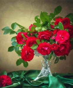 Aesthetic Red Flowers diamond painting