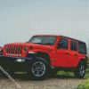 Aesthetic Red Jeep diamond painting