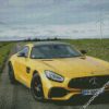 Aesthetic Yellow Mercedes Amg Gt diamond painting