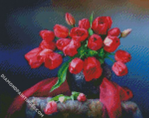 Artificial Flower diamond painting