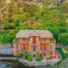 Beautiful Italian Villa On The Lake Diamond Painting