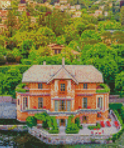 Beautiful Italian Villa On The Lake Diamond Painting