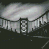 Black And White Benjamin Franklin Bridge Diamond Painting