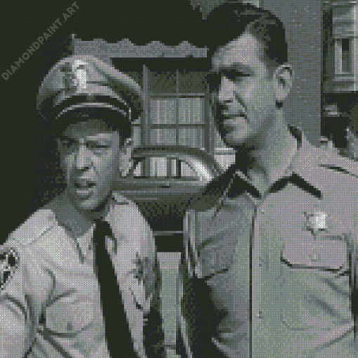 Black And White The Andy Griffith Show Characters Diamond Painting