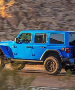 Blue Jeep diamond painting