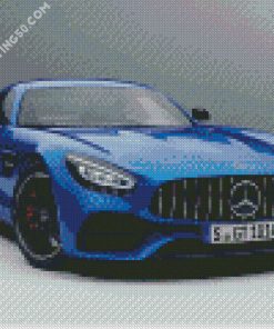 Blue Mercedes Amg Gt diamond painting