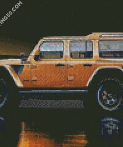 Brown Jeep diamond painting