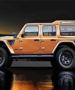 Brown Jeep diamond painting