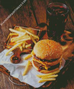 Burger And Cola diamond painting