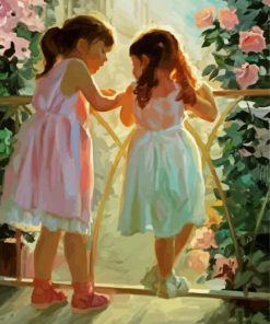 Cute Baby Sisters diamond painting