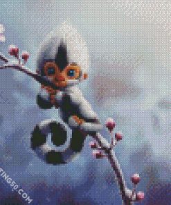 Cute Fantasy Snow Creature diamond painting