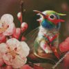 Cute Hummingbird And Flowers diamond painting