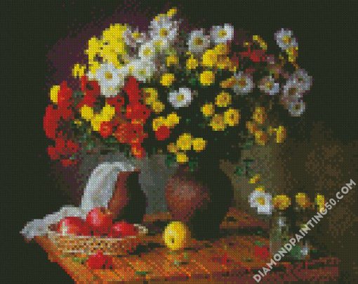 Flowers And Fruit Still Life diamond painting