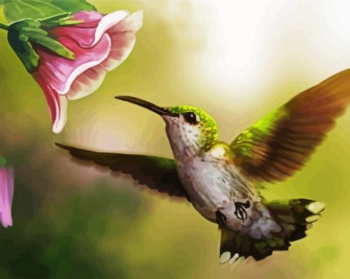 Flying Hummingbird diamond painting