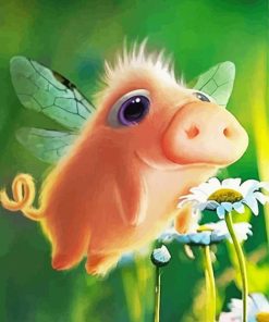 Flying Pig diamond painting