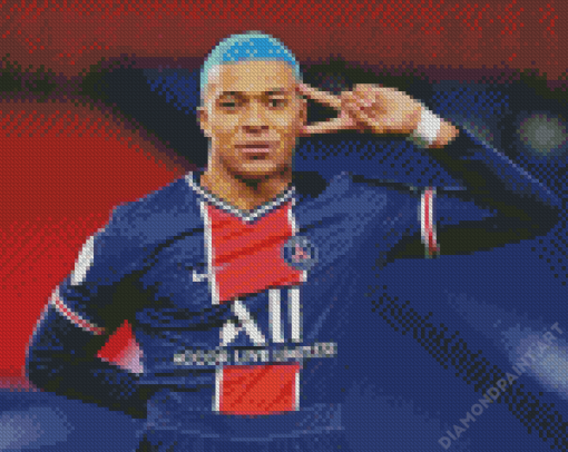 Footballer Kylian Mbappé Player Diamond Painting