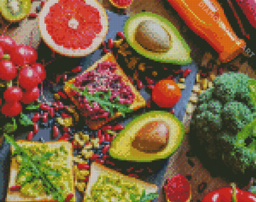 Fresh Vegan Food Diamond Painting