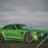 Green Mercedes Amg Gt diamond painting