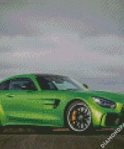 Green Mercedes Amg Gt diamond painting