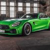 Green Mercedes Amg Gt Car diamond painting