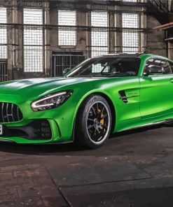 Green Mercedes Amg Gt Car diamond painting