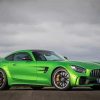 Green Mercedes Amg Gt diamond painting