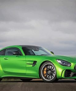 Green Mercedes Amg Gt diamond painting