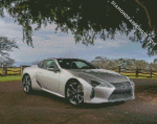 Grey Lexus Lc diamond painting