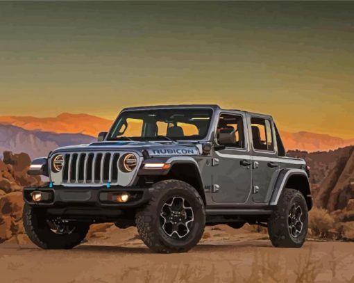 Grey Jeep diamond painting