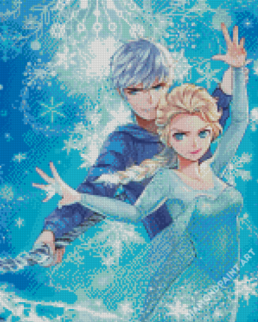 Jack Frost And Elsa Disney Characters Diamond Painting