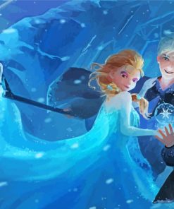 jack-frost-and-elsa-lovers-Diamond-paintings