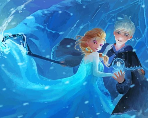 jack-frost-and-elsa-lovers-Diamond-paintings