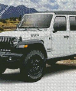 Light Grey Jeep diamond painting