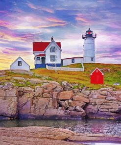 Nubble Lighthouse Maine Diamond Painting