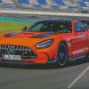 Orange Mercedes Amg Gt Illustration diamond painting