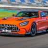 Orange Mercedes Amg Gt Illustration diamond painting