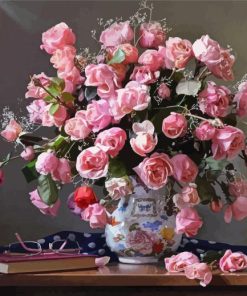 Pink Roses Still Life diamond painting