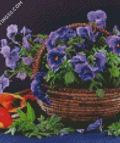 Purple Flowers diamond painting