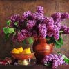 Purple Flowers Still Life diamond painting