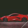 Red Chevrolet Corvette C8 Car diamond painting