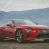 Red Lexus LC Car diamond painting