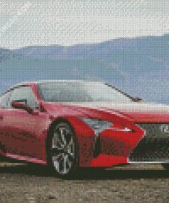 Red Lexus LC Car diamond painting