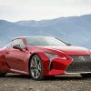 Red Lexus LC Car diamond painting