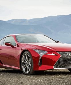 Red Lexus LC Car diamond painting