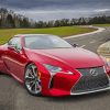 Red Lexus LC diamond painting