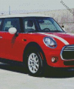 Red Mini Cooper diamond painting