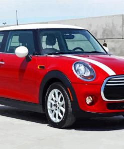 Red Mini Cooper diamond painting