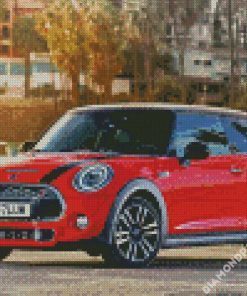 Red Minicooper diamond painting