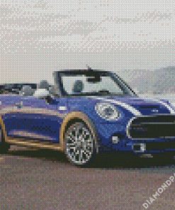 Blue Minicooper diamond painting