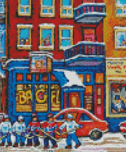 St Viateur Bagel Art Diamond Painting